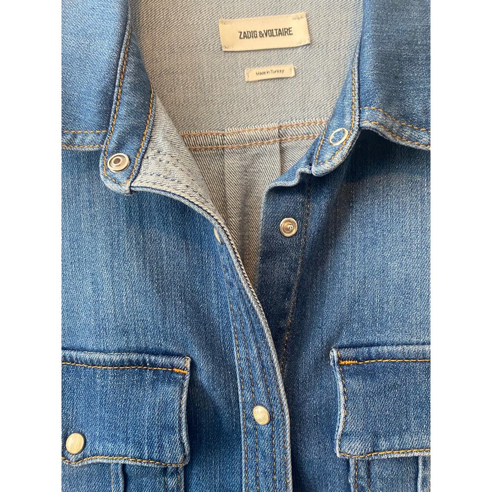 ZAGID & VOLTAIRE TARO DENIM BUTTON UP SIZE XS - Picture 4 of 10